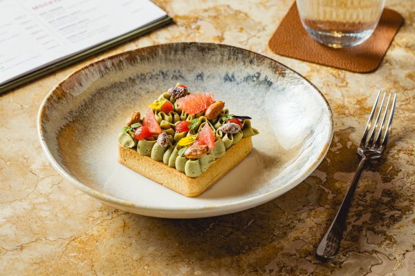 Pistachio Cream Tart with Blood Orange and Grapefruit